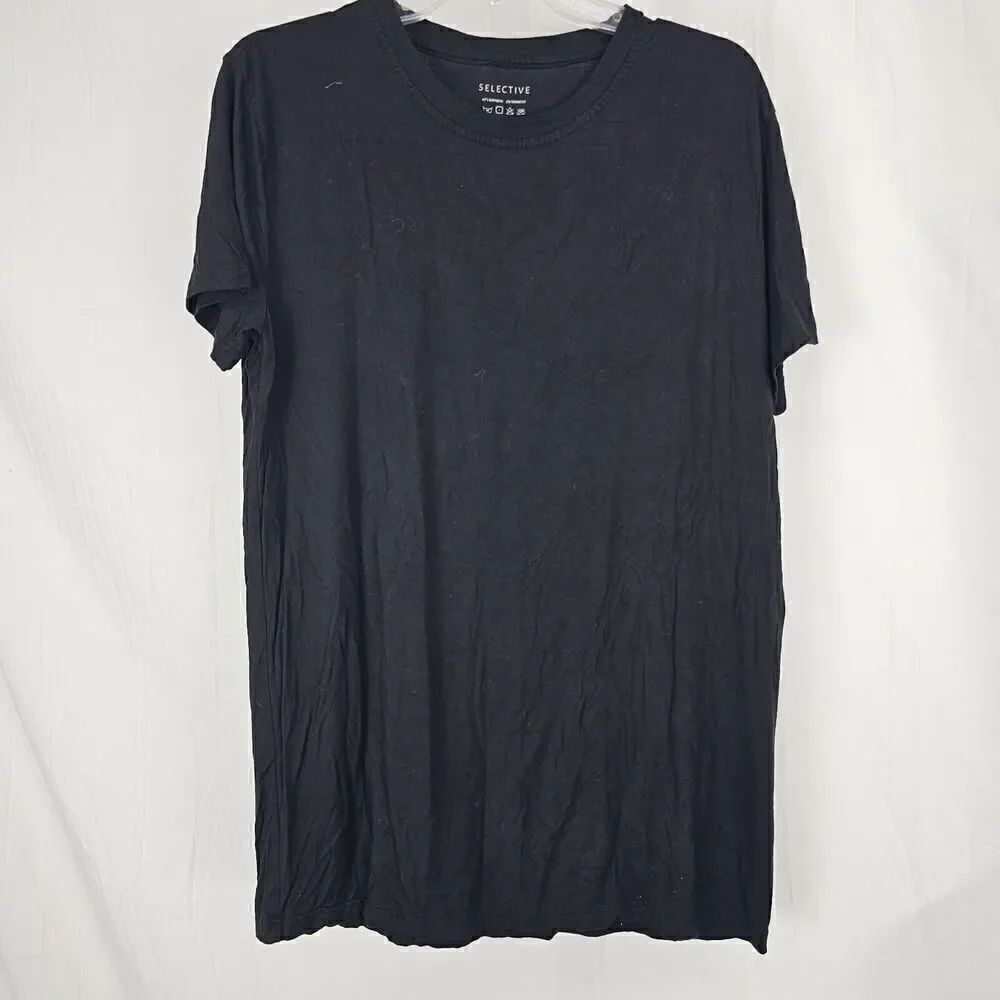 Selective Black Bamboo T Shirt Women's Size Large